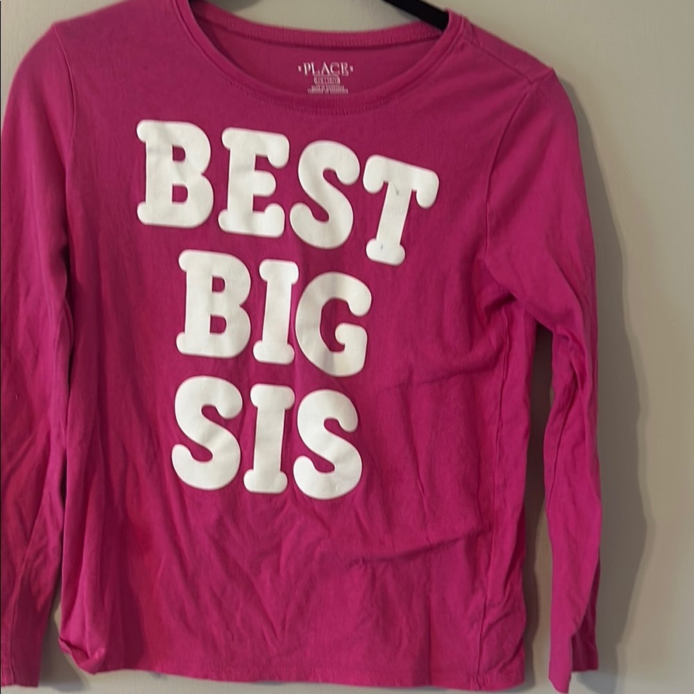 The Children's Place Pink 'Best Big Sis' Long Sleeve Shirt